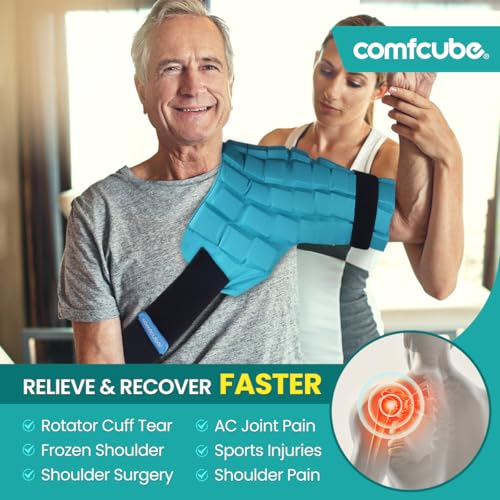 Shoulder Ice Pack Wrap, 2 Hours Rotator Cuff Cold Therapy - style: Ice Grid Gel Design
