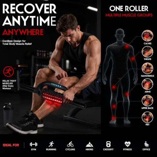 Electric Massager Roller for Back Shoulder Abdomen Leg & Foot with Ice Pack