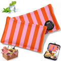 VIHOSE 2 Pcs Ice Packs for Lunch Box Bag - color: Pink, Orange, style: Stripe