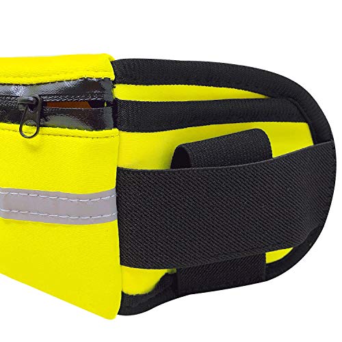 allydrew Adjustable Neoprene Running Belt, Waterproof Fanny Pack, Workout Pouch for Running Jogging Hiking, Yellow - color: Yellow