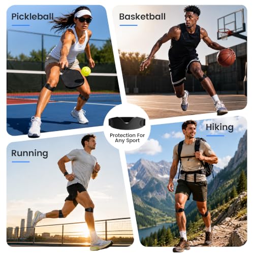Stryde precision knee strap- 2 Pack Silicone Patellar Tendon Support Strap for Jumpers Knee, Patellar Tendonitis, Pain Relief, Patella Band, Knee Strap for Running, Hiking, Basketball, Soccer，Volleyball, Tennis, Workout