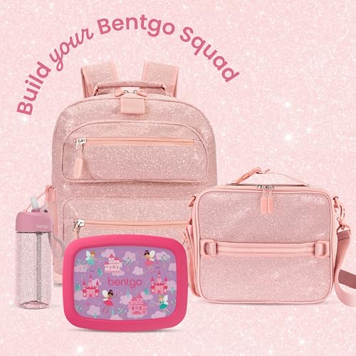 Bentgo Kids Prints Double-Insulated Reusable Lunch Bag - color: Glitter Edition - Petal Pink