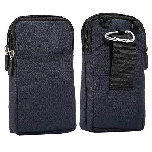 Small Belt Waist Bag for Men Phone, Cell Phone Crossbody Purse Men, 6.0" Nylon Mens Travel Bag Cellphone Crossbody Purse Belt Clip Holster Cellphone Shoulder Messenger Pouch Carrying Case with Loop - color: Dark Blue 6.0 Inch (9*16.5*3.0CM)