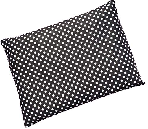 Microwavable Corn Filled Heating Pad and Cold Pack/Washable 100% Cotton Cover (Polka Dot - Black, 7.5in W x 11in L) - size: 7.5in W x 11in L, style: Polka Dot - Black