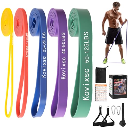 Resistance Exercise Bands Set Pull Up Assist Workout Fitness - size: 5-125lbs