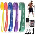 Resistance Exercise Bands Set Pull Up Assist Workout Fitness - size: 5-125lbs