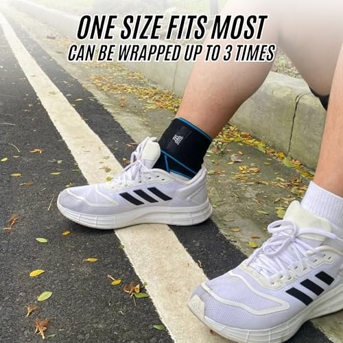 MDUB Ankle Support Wrap 1 Pack, Achilles Tendonitis Pain Relief Planter Fasciitis Support Brace, Hiking, Soccer, Basketball, Running, Tennis, Volleyball & Pickleball