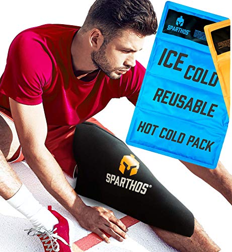 Sparthos Reusable Hot Cold Gel Ice Pack, Pain Relief - XL + Cover - size: X-Large, style: Pack of 1 + Cover