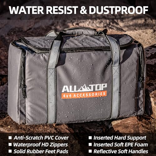 ALL-TOP Recovery Pack Bag, Water-Resist Tool Organizer for Offroad Gear & Overland Equipment, Standing Zippered Waterproof Storage Tote, Gray Empty - color: Gray, Recovery Bag