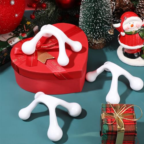Liliful 9Pcs Palm Massage Tool Handheld 4 Point Deep Tissue Massager, White - color: White