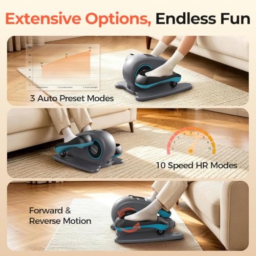 YOSUDA Under Desk Elliptical Machine, Seated Pedal Exerciser for Seniors - color: Classical | Blue