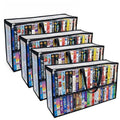 Evelots VHS Storage Bags, 4 Pack, Holds 200 VHS Tapes - size: 4-Pack (Holds 200), style: Vhs Storage Bag