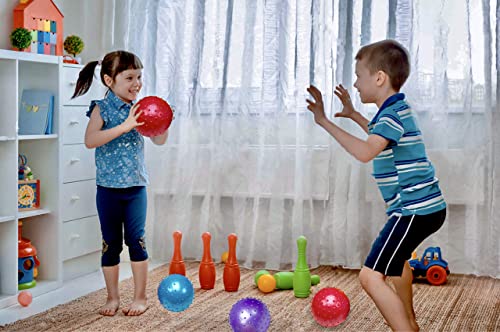 Bedwina 7-Inch Knobby Sensory Balls, Spiky Massage Stress Balls - size: 6-Pcs