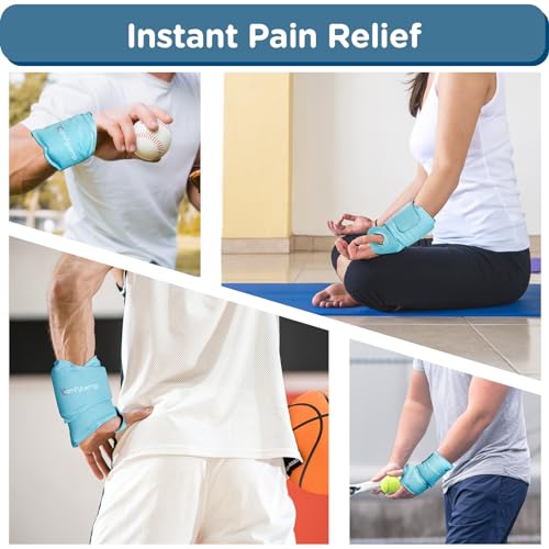 Comfytemp Wrist Ice Pack Wrap for Carpal Tunnel Relief, FSA Approved HSA - color: Baby Blue, size: 20"x4"