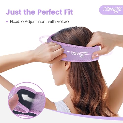 NEWGO Headache Ice Pack Head Wrap for Migraines, FSA Eligible, Purple - style: Purple
