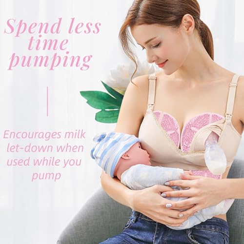 Breast Therapy Breastfeeding Ice Packs Large Hot Cold Breast Pads, 2 Pack - color: Pink(drop-shaped)