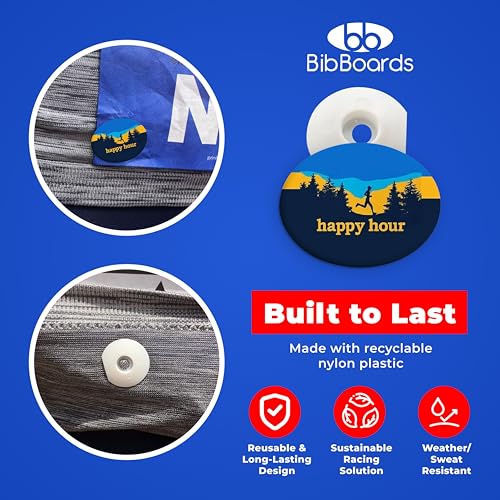 BibBoards bibSNAPS Race Bib Clips, Happy Hour, 4 Pack - color: Happy Hour
