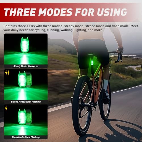 Nilight LED Safety Light 4PCS Green Marine Navigation Bike Tail Lights - color: 3LED Safety Light-Green