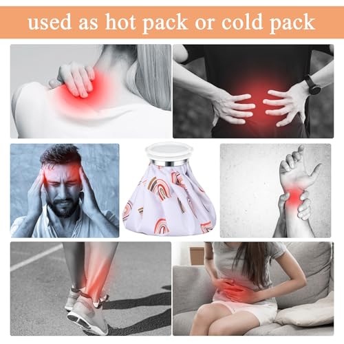 Nuanchu 3 Pcs Reusable Ice Bags for Injuries Hot Cold Pack, Boho Rainbow - style: Boho Rainbow