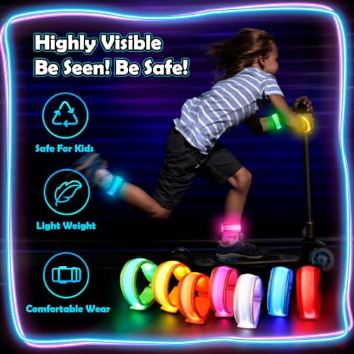 YADIYA 14 PCS LED Glow Bracelets, LED Light Up Bracelets for Kids Adults,Glow in The Dark Party Favors Supplies for Night Events, Concerts Rave Sports Accessories... - style: 14pcs LED Bracelets