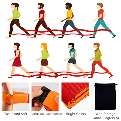 Sumind 2 Sets 4 Legged Race Bands for Kids Adults Birthday