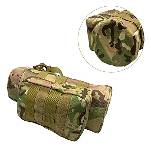 Tactical Molle Water Bottle Holder Pouch Hydration Carrier Bag Tactical EDC Water Bottle Carrier with Detachable Shoulder Strap for Hiking Camping Outdoor Sport Travel - color: CP