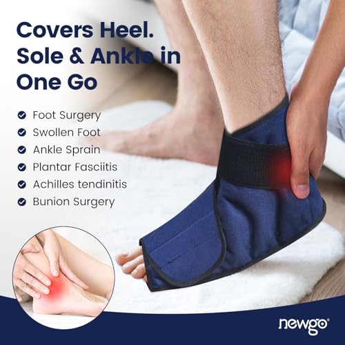 NEWGO Bundle of Foot Ice Pack and Large Foot Ice Pack Wrap