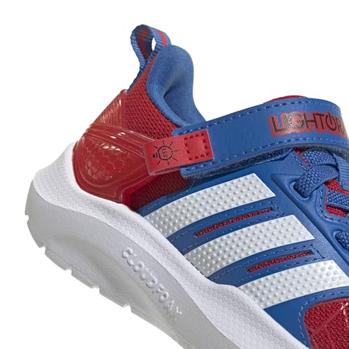 adidas Boys Marvel Lightorama Spider-Man Sneakers Shoes - Red - color: Better Scarlet/White/Bright Royal/Spider-man, size: 7 Toddler
