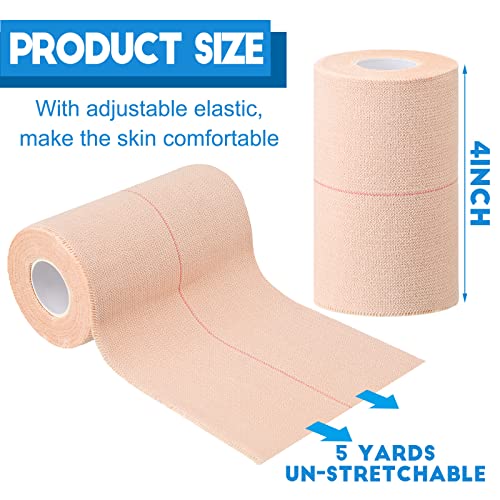 Nuanchu 16 Rolls Self Adhesive Elastic Sports Bandage Tape, 4 Inch x 5 Yard - size: 4 Inch x 5 Yard