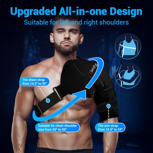 Comfytemp Shoulder Ice Pack Wrap Rotator Cuff Cold Therapy (Large/X-Large) - color: Black