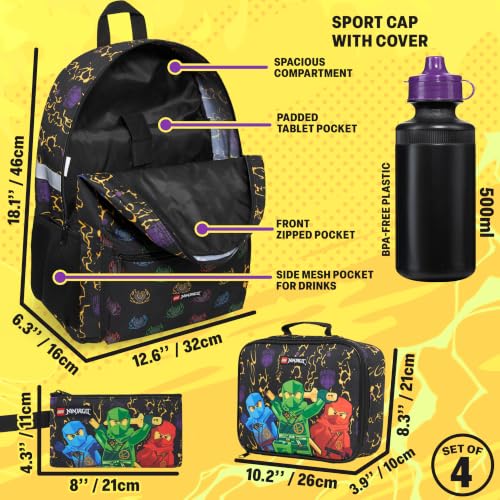 Get Trend Lego Ninjago Boys Backpack 4 Piece Set - color: Multi Lego