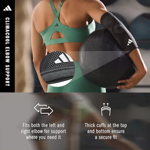 adidas Aeroready Ergonomic Compression Sleeve for Ankle, Elbow or Knee - size: Medium, style: Elbow Support