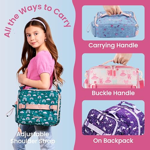 Bentgo Kids Prints Double-Insulated Reusable Lunch Bag - color: Blooming Floral