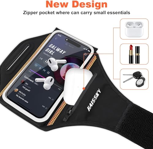 Running Armband 3D Design Sweat Resistant Running Phone Holder Up to 6.9" - color: Running armband,6.9"
