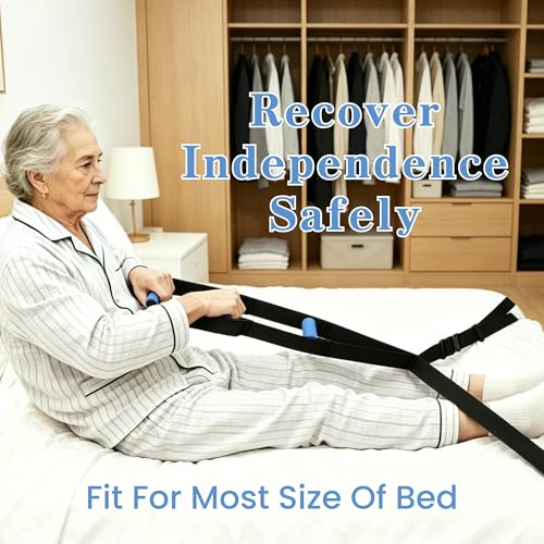 2PC Hip Replacement Kit After Surgery, Recovery Kit for Seniors with 42 Inch Leg Lifter Strap, Bed Ladder Assist(160"Bed Ladder Assist Leg Lifter)