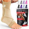 Sleeve Stars Ankle Brace Men & Women Support (Single/M:10"-12"/Beige) - color: Beige, size: Medium
