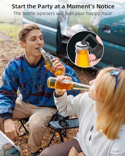 ExtreLife Keychain, Works with Apple Find My, Bottle Opener, Carabiner Car Key Chains with Gps Tracker - color: Black