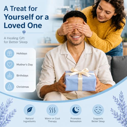 Flaxseed Lavender Eye Mask (Light Blue) - color: Light Blue