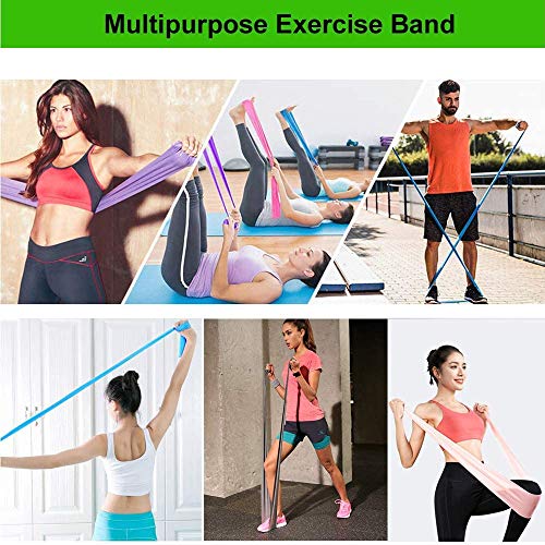 Long Resistance Bands for Working Out, Physical Therapy, Yoga & Pilates - color: Red