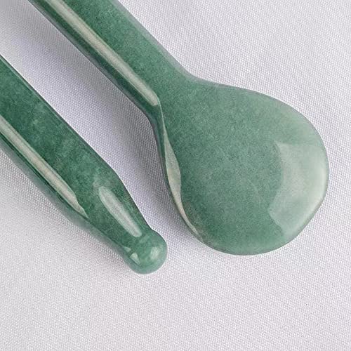 Jade Gua Sha Massage Tools Facial Tool Natural Green Gua Sha Anti Aging Facial Skin SPA for Rejuvenate Skin Anti-Wrinkle Anti Aging - style: C