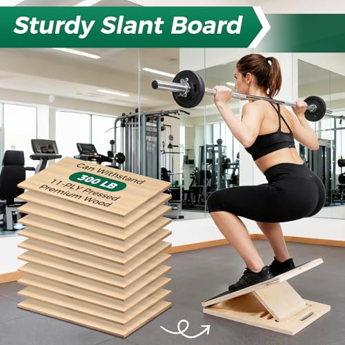 Slant Board, Wooden Calf Stretch Board, Slant Boards for Exercise