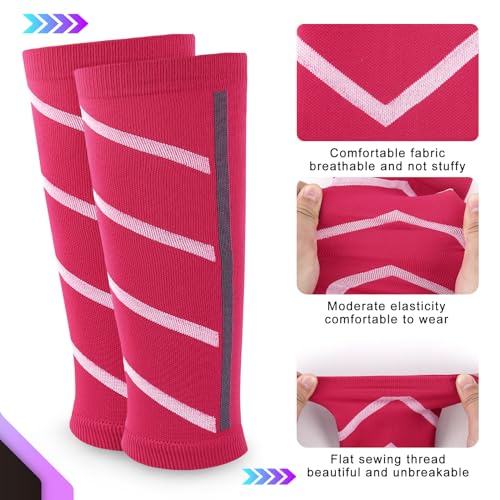 Junely 3 Pairs Calf Compression Sleeve for Men and Women - color: Striped01