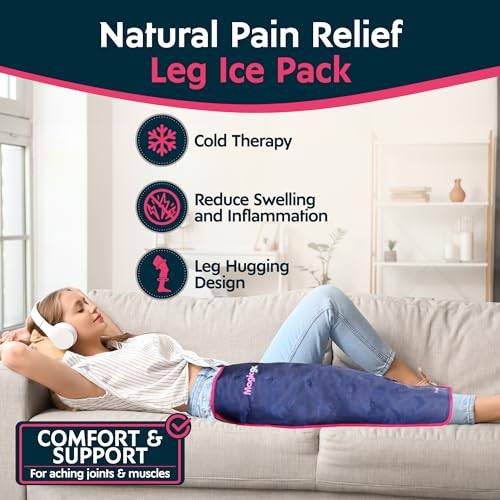 Magic Gel Leg Ice Pack - Professional Cold Therapy - Wrap Around Shin Ice Packs - Full Leg Ice Pack Wrap Around Entire Leg - Cool Down Your Legs Shins Hamstrings - Ice Packs Sleeve - style: Leg Ice Pack