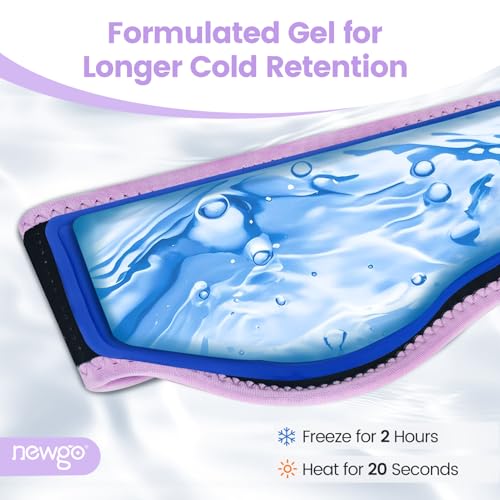 NEWGO Headache Ice Pack Head Wrap for Migraines, FSA Eligible, Purple - style: Purple