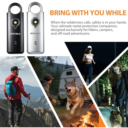 135dB Personal Safety Alarm for Women, SOS Strobe Alarm,Black - color: black