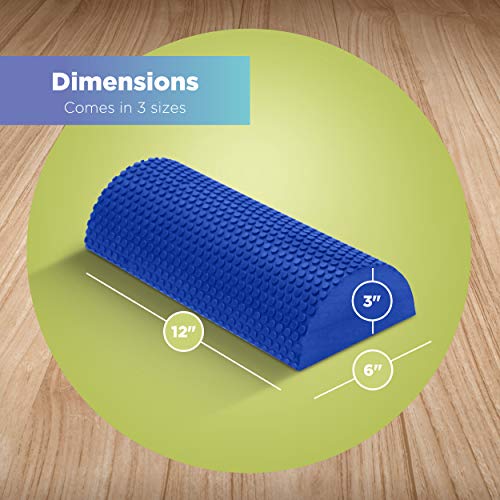 Bean Products High Density Half Round Foam Roller 12" for Physical Therapy - size: 12" Half Roller