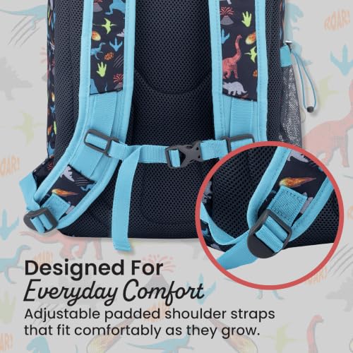 Bentgo Kids 2-in-1 Backpack & Insulated Lunch Bag with Padded Straps - color: Dinosaur, size: Kids Large