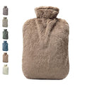 BICAREE Hot Water Bottle with Cover, 2L PVC Hot Water Bag for Neck, Shoulder Pain and Hand Feet Warmer, Menstrual Cramps, Hot Compress and Cold Therapy(Brown) - style: Brown