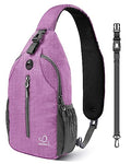 WATERFLY Crossbody Sling Backpack Sling Bag Travel Hiking Daypack - color: Purple(other Style)