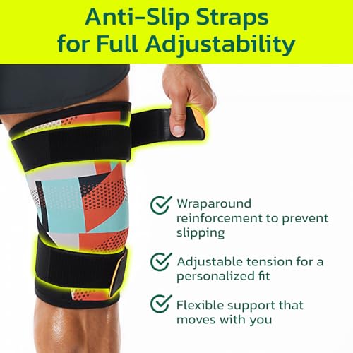 AOFIT Knee Compression Sleeve for Men Women 7mm, Fitness 2XL(1 Pair)